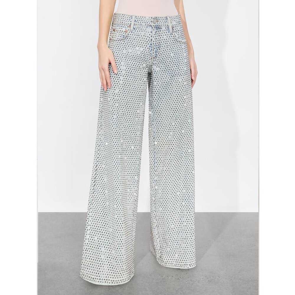 Alice and Olivia Trish Embellished Jeans
